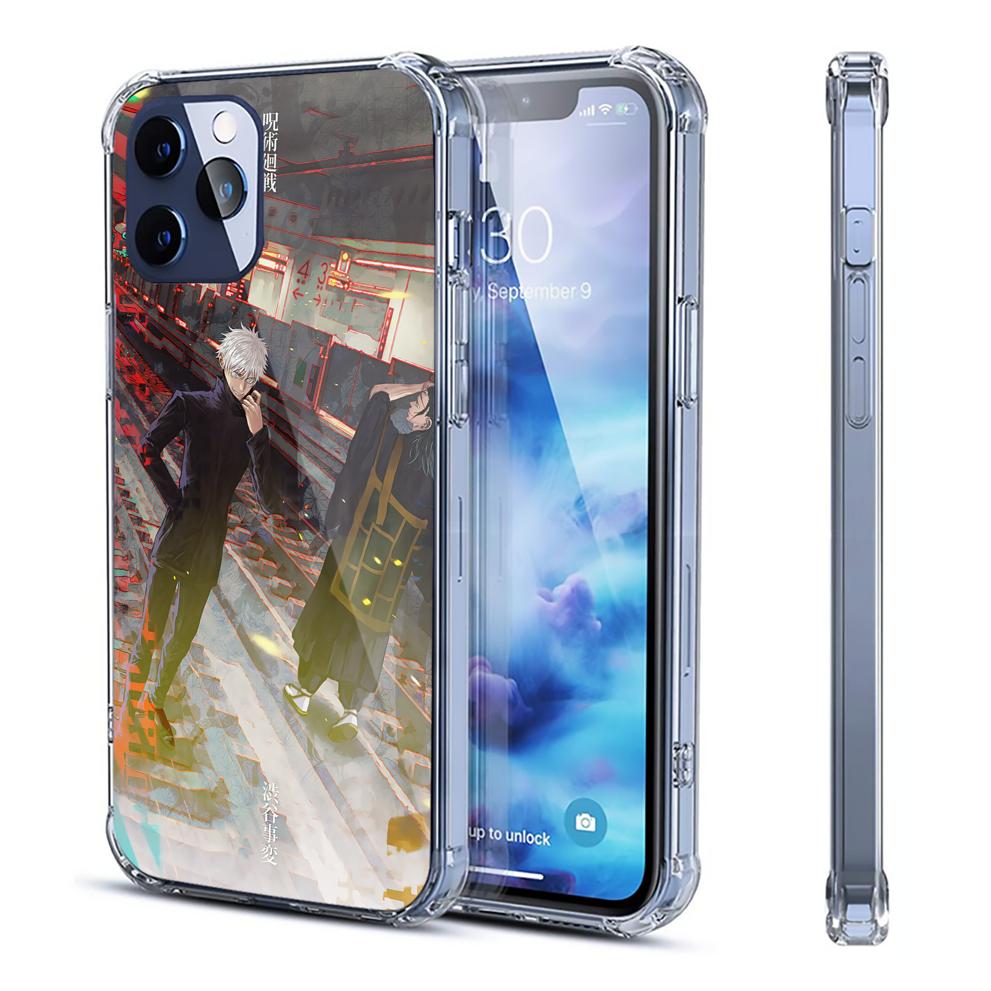 （画像用） 呪術廻戦 Jujutsu Kaisen 【iPhone 12シリーズ対応】透明スマホケース（クリアソフトケース）